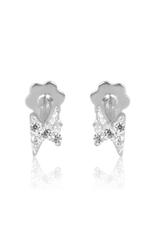 Thunderbolt stud earrings in 18K gold plated – Mystic Carat