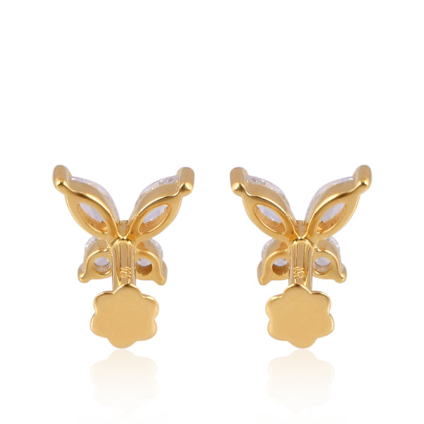 Gold Butterfly Stud Earrings