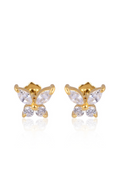 Gold Butterfly Stud Earrings