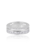 Celestial Parallel Ring – dual-row 925 sterling silver band