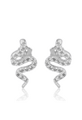 Serpent Shine stud earrings in 18K gold plated | Mystic Carat