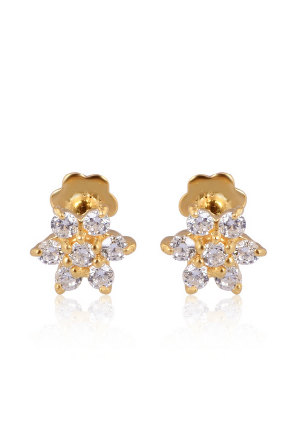 Sparkling Flower Stud Earrings