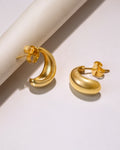 Crescent Huggie Hoop Earrings