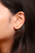 Gold Butterfly Stud Earrings