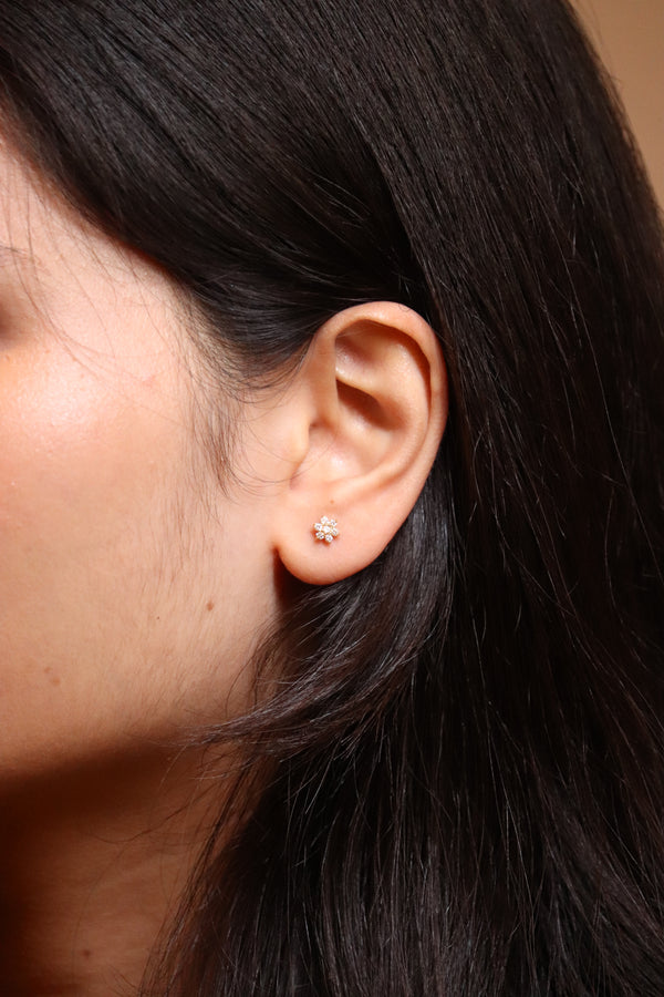 Sparkling Flower Stud Earrings hover