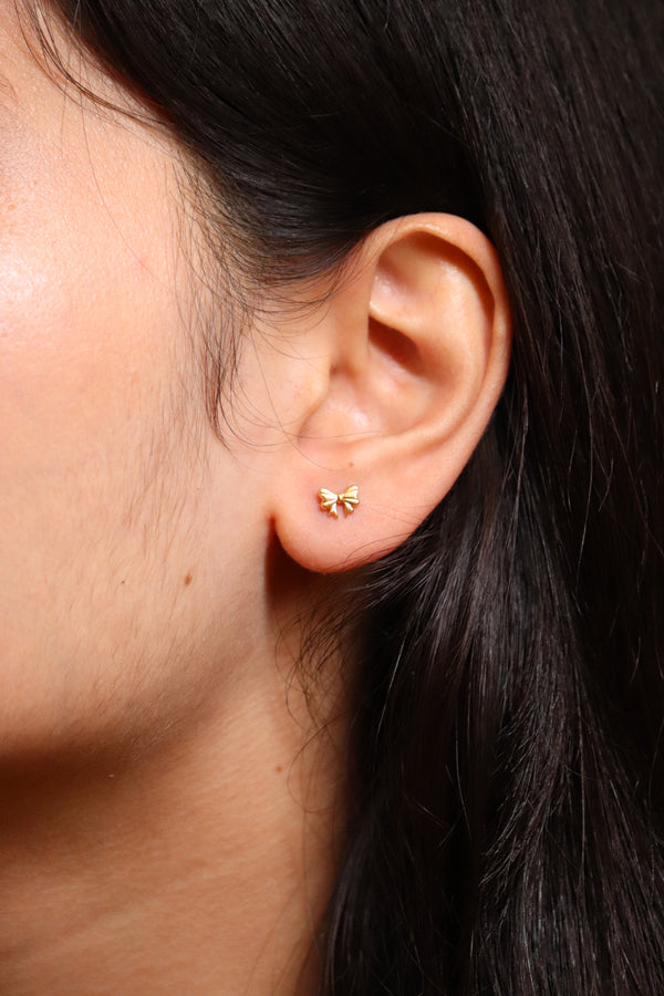 Bow Stud Earrings alt view
