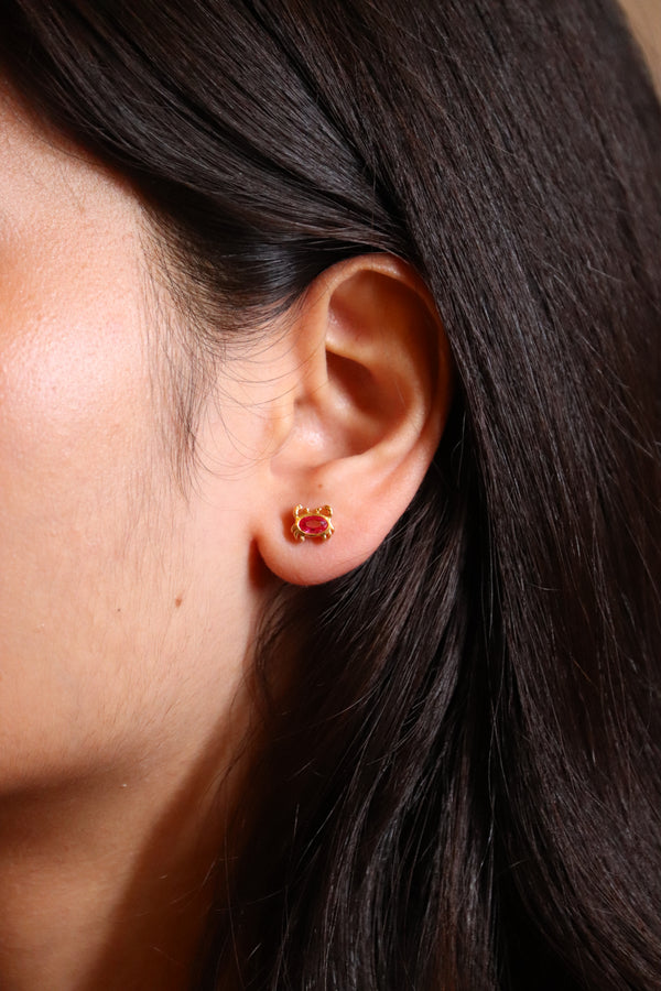 Crimson Crab Studs
