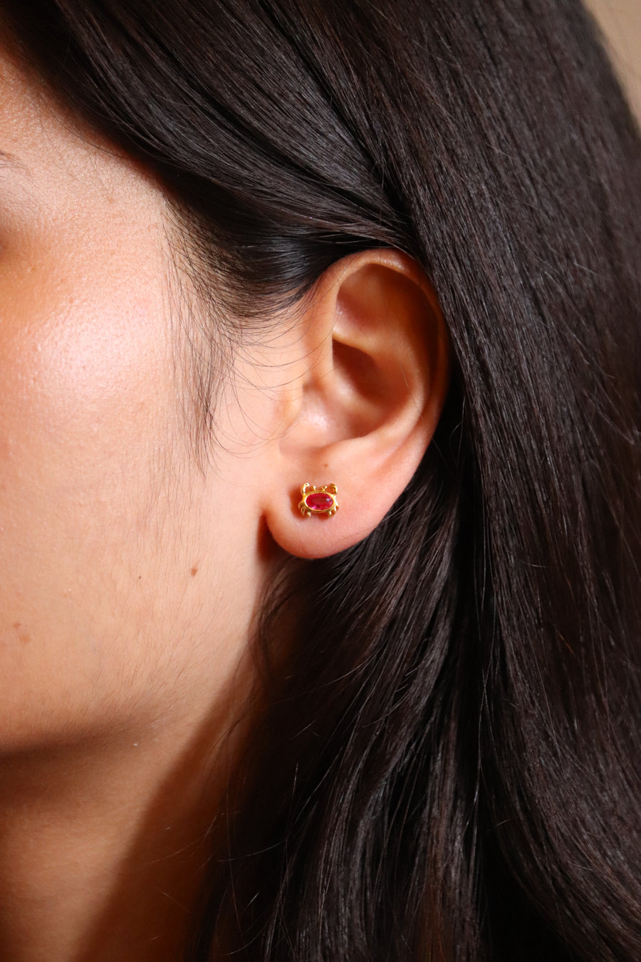 Crimson Crab Studs