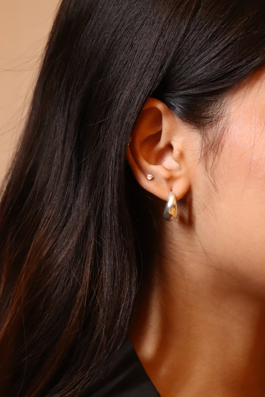 Crescent Huggie Hoop Earrings