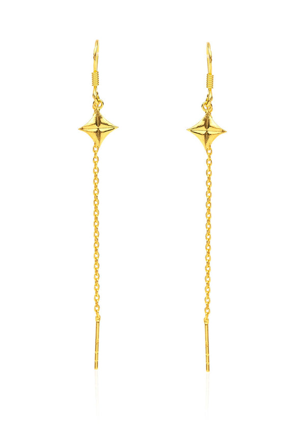 Star Chain Studd Earrings - MYSTIC CARAT