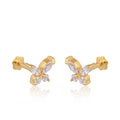 Gold Butterfly Stud Earrings