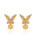 Gold Butterfly Stud Earrings