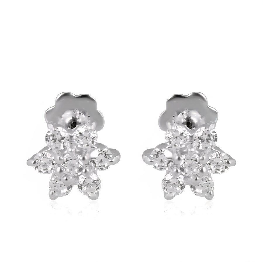 Sparkling Flower Stud Earrings