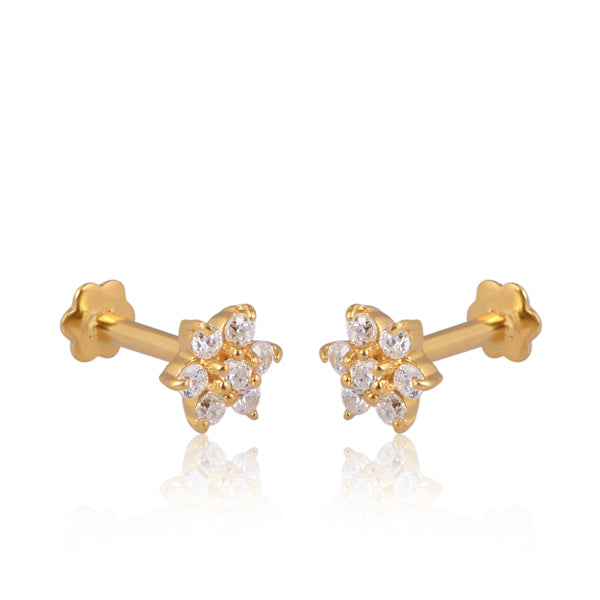 Sparkling Flower Stud Earrings