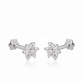 Sparkling Flower Stud Earrings