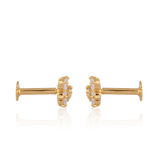 Sparkling Flower Stud Earrings