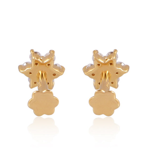 Sparkling Flower Stud Earrings