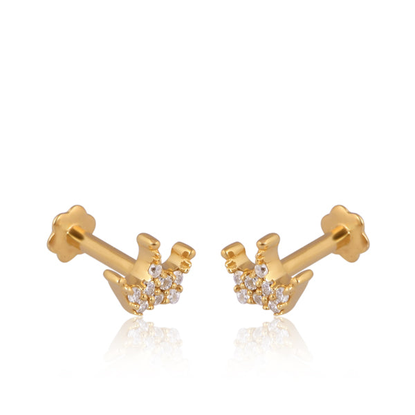 Crown Stud Earring