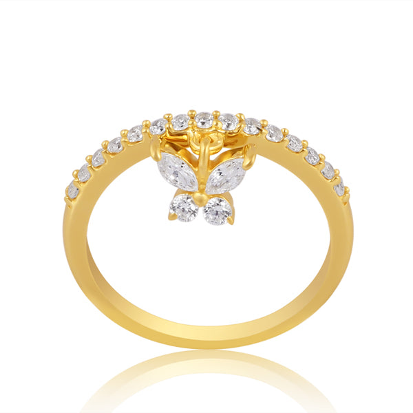 Dainty Butterfly Charm Ring