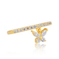 Dainty Butterfly Charm Ring