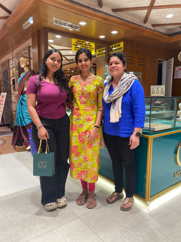 Wearing our necklace collection