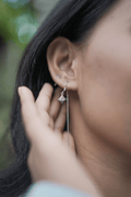 Star Chain Studd Earrings - MYSTIC CARAT