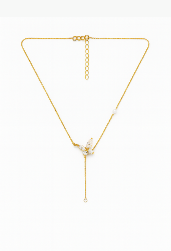 Butterfly pendant necklace in 18K gold micron plating – Mystic Carat
